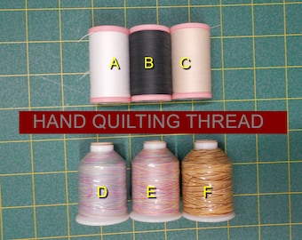 Hand Quilting Thread/Coats & Clark Solid 350yd (pink spool) or Variegated Star/425yds/3ply long staple Egyptian Cotton