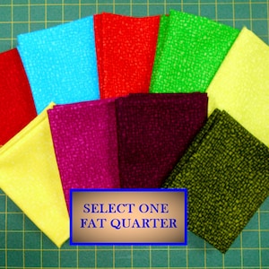 Fabric-Fat Quarter/Bedrock Blender/Valentine/Marechiaro Blue/True Red/Cut Grass green/Chartreuse/Limoncello yellow/Berry Jam/Fig/Jungle