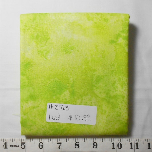 Fabric-1/2 or 1 yard piece- Lime/Bright Yellow/Green Cosmos/Wilmington Prints/Essentials fabric line #3713- blender/mottled/almost neon