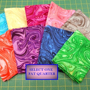 Fat Quarter Fabric/Marble by Michael Miller/Orange/Whirlpool/Grape/Punch/Magenta/Herb/Flamingo/Amethyst/brown/sapphire/honey/jade/stone