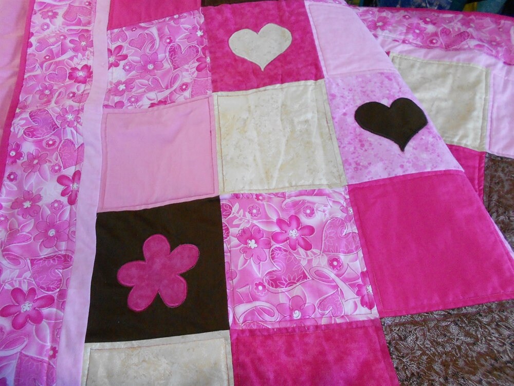 Pink Ribbon Quilt Pattern Breast Cancer Awareness/Pink Ribbon Quilt Lap/Twin/Throw | Etsy
