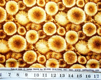 Fabric - 1yd piece-Radiant II Cocoa RaNae Merrill Blank Quilting/tan/brown/chocolate/blender/bursts/bright/brown dandilion flowers(#1476)