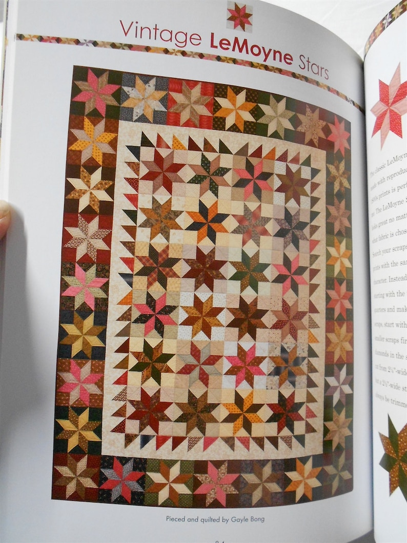 Book2334 S is for Scraps-18 great quilts Gayle Bong/picking fabrics for scrap quilting/bright/vibrant/traditional/star triangle nine patch image 5