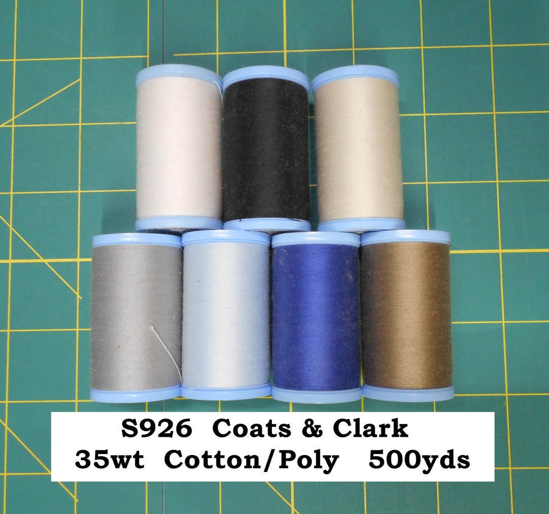 Coats & Clark Cotton/poly Solid Thread (s926)/500yd/35wt/choose a Spool ...