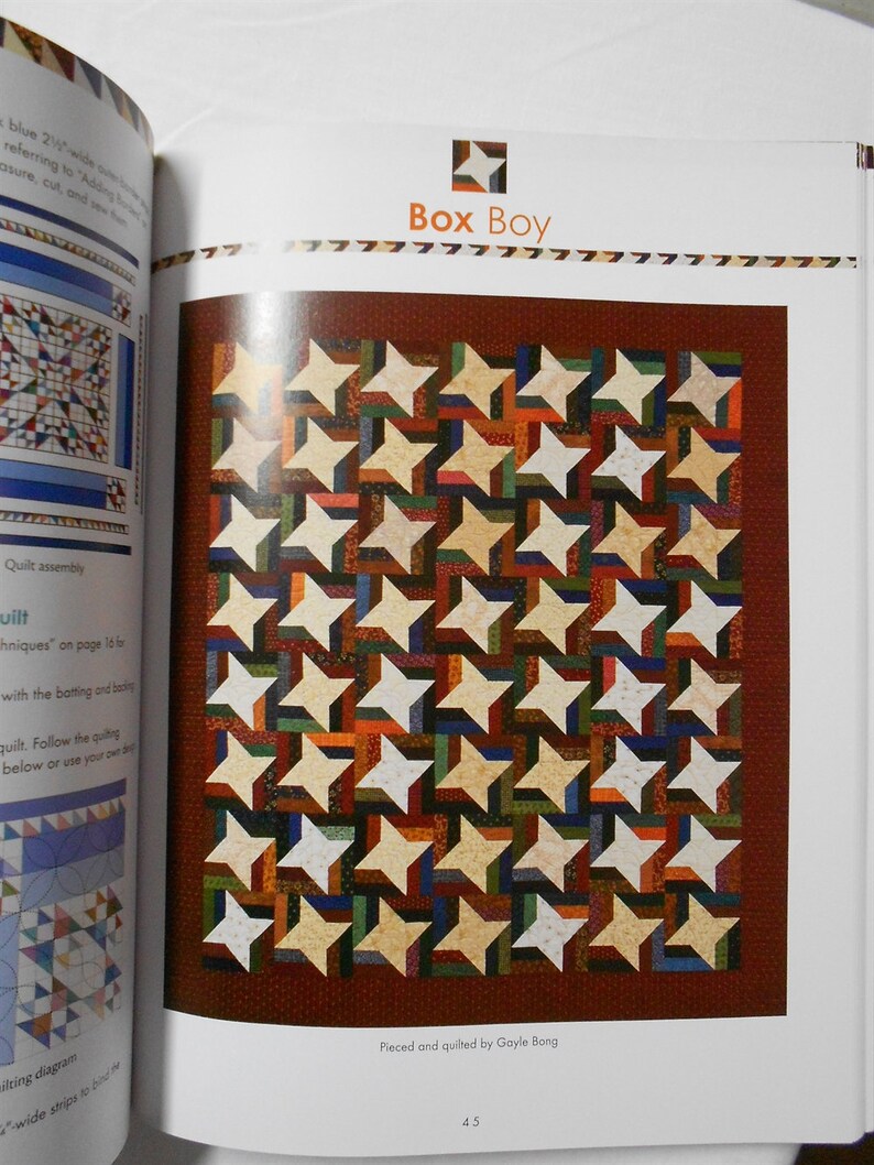 Book2334 S is for Scraps-18 great quilts Gayle Bong/picking fabrics for scrap quilting/bright/vibrant/traditional/star triangle nine patch image 7