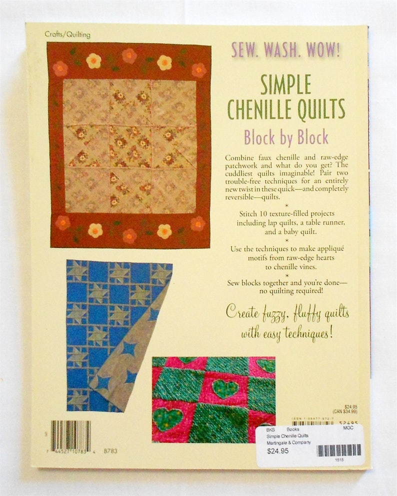 Book-Simple Chenille Quilts Block by Block Amy Whalen Helmkamp reversible That Patchwork Place/Martingale & Company 1515 image 2