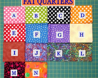 Fat Quarter Fabric/Kimberbell Basics Medium Polka Dots Red Orange Black Light Pink Green/tossed purple teal/watercolor/effervescence/Ombre