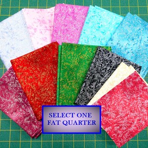 Fat Quarter Fabric/Glitter Fairy Frost/Miller/silver gold/lavender/pink/wild/whirlpool teal/garnet/hollyberry red/evergreen/diamond/twinkle