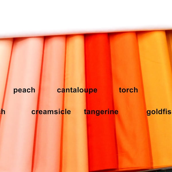 KONA Solid Fabric-your choice of 1 yard piece of: Amber/Goldfish/Torch/Tangerine/Orange/Cantaloupe/Creamsicle/Peach/Ice Peach/Kaufman/Cotton