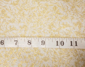 Fairy Frost Fabric- 1/2 or 1 yard  #5638-Twinkle (gold glitter on white) Fairy Frost/Michael Miller