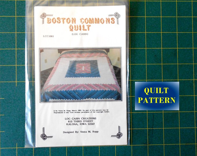 Quilt Pattern #4227 Boston Commons Log Cabin Wallhanging and Bed Quilt ...