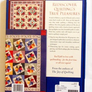 Book-The Simple Joys of Quilting 30 Timeless Quilt Projects Joan Hanson and Mary Hickey 159pgs.Hardcover Book-That Patchwork Place 1385 image 2