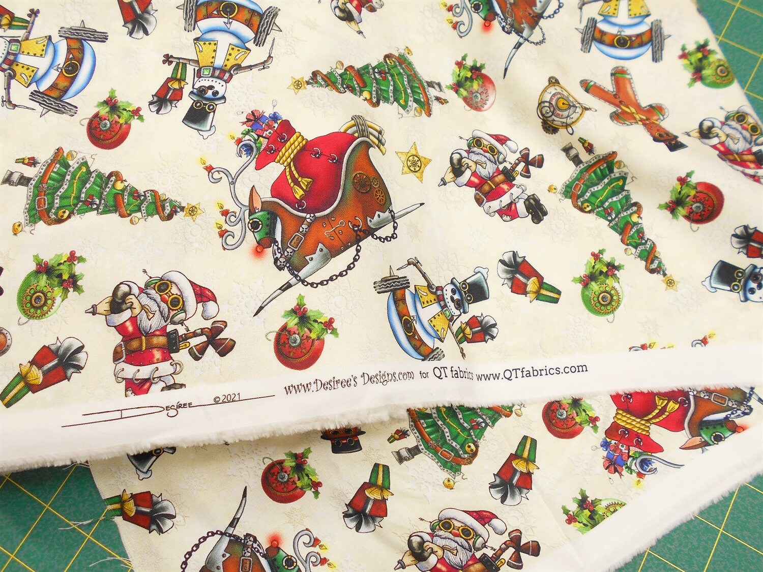 Fabric Christmas journal flip through - YouTube