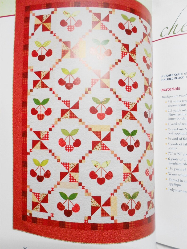 Book1864 Spotlight on Scraps-10 Pretty Quilts/Cindi Walker/develop color schemes/strip piecing/folded corners/fusible applique techniques image 4