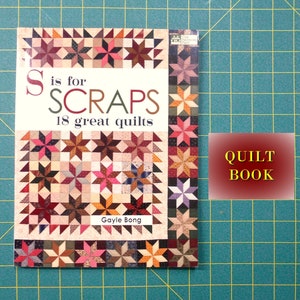 Book2334 S is for Scraps-18 great quilts Gayle Bong/picking fabrics for scrap quilting/bright/vibrant/traditional/star triangle nine patch image 1