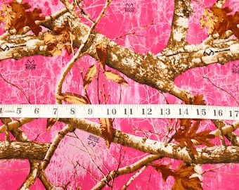 Fabric #5174-Pink Realtree Camo/Woodland Camouflage Camo Trees Leaves Oak/Outdoor/Hunter/Hunting/David Textiles