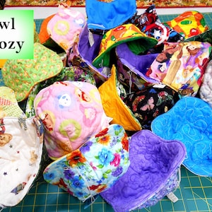 Bowl Cozy-choose one: fruit/kid prints/superhero/princess/veggie/pooh/teddy bear/butterfly/hummingbird/floral/bowl holder for hot/cold items