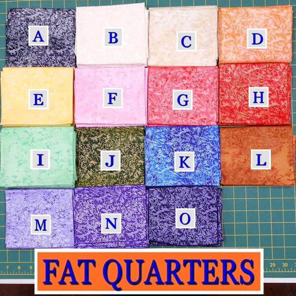 Fabric-Fat Quarter aprox 18x21"/black icing champagne tangerine sunshine yellow pink spice cherry jule jungle blue coin fancy ink blackberry