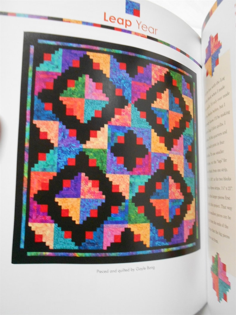 Book2334 S is for Scraps-18 great quilts Gayle Bong/picking fabrics for scrap quilting/bright/vibrant/traditional/star triangle nine patch image 4