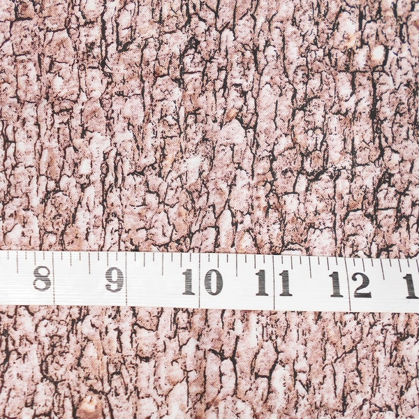 Fabric-1/2 or 1yd piece #4403-Brown Pine Bark/brownish red/tree bark/Elizabeth's Studio/landscape/red pink undertone/red pine/pink camo