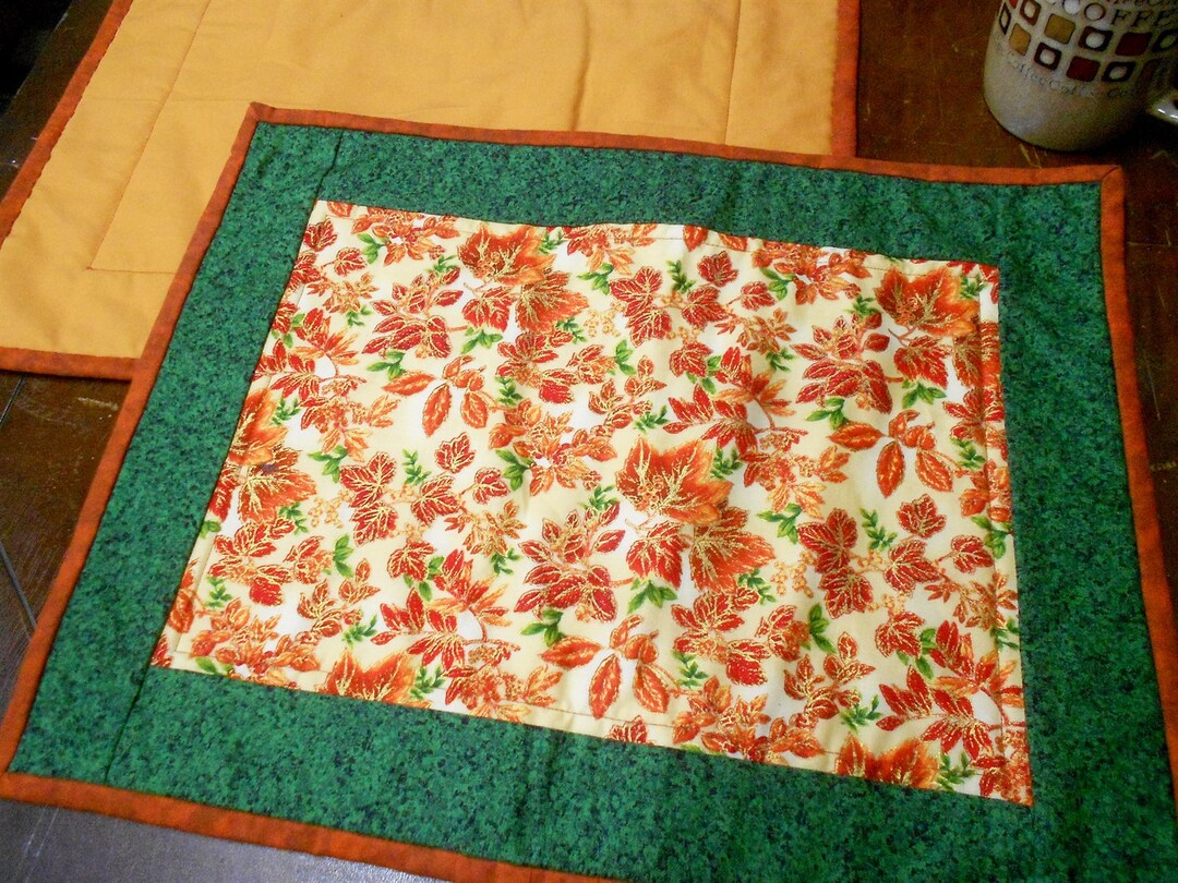 Fall/thanksgiving Placemats 2 Placemats Approx. 13.5 Etsy