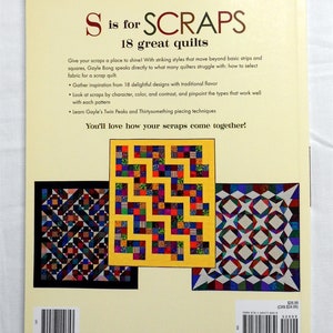 Book2334 S is for Scraps-18 great quilts Gayle Bong/picking fabrics for scrap quilting/bright/vibrant/traditional/star triangle nine patch image 2