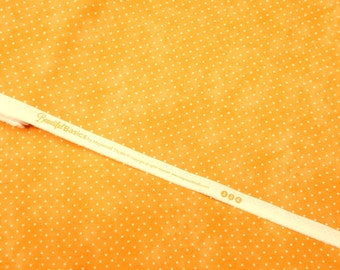 Polka/Pin Dot/Tiny Dot Fabric-1/2 or 1yd piece #3922-Apricot Orange with tiny white dots/Maywood Studios/Beautiful Basics Collection/609M