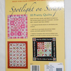 Book1864 Spotlight on Scraps-10 Pretty Quilts/Cindi Walker/develop color schemes/strip piecing/folded corners/fusible applique techniques image 2