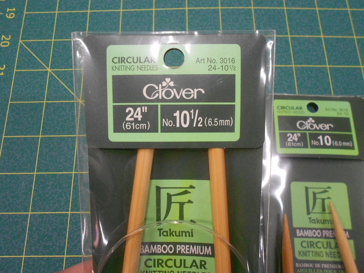 Bamboo Circular Knitting Needle/clover/takumi/48 Long Size 9 5.5mm / 24  Long Size 10 6.0mm / 24 Long Size 10.5 6.5mm 