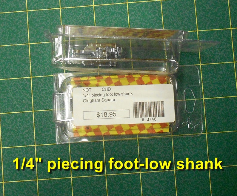 Presser Foot 3746/low shank 1/4 piecing foot by Gingham Square image 1