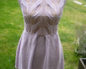 Knitted dress/tunic, light purple, s, Uk 10-12,US 8-10