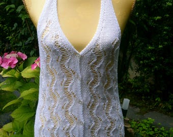 Neck-Holder-Knit-Vest, white, Gr. 38-40 (M), UK 12-14, US 10-12,