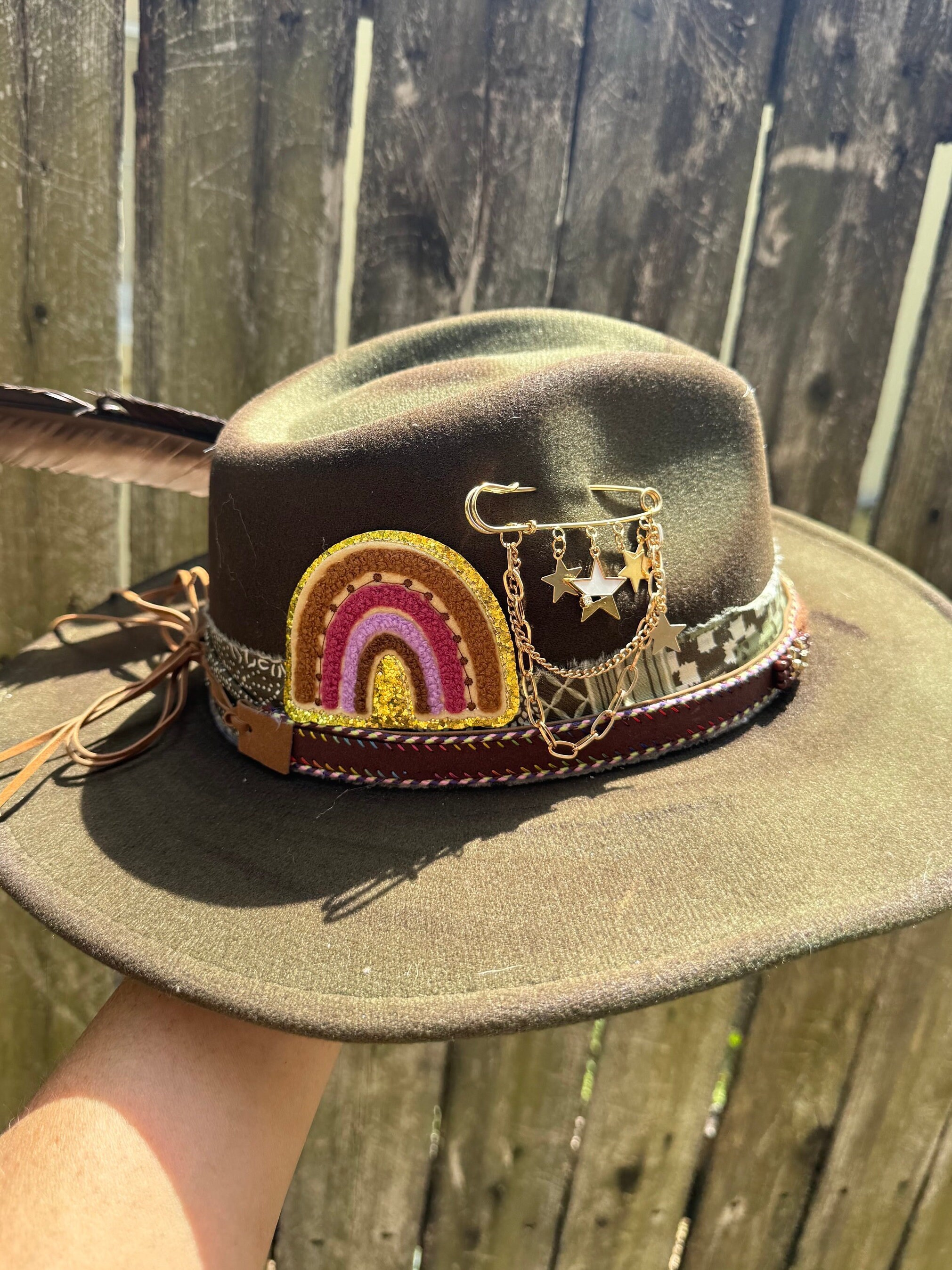 Boho Patch Hat: Poker Face - Etsy