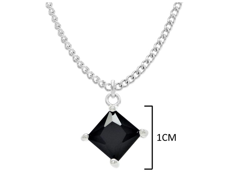Moonstone black jewelry set 18CT white gold plated purple gift bag with black jewellery box jet black gems drop dangle princess pendant