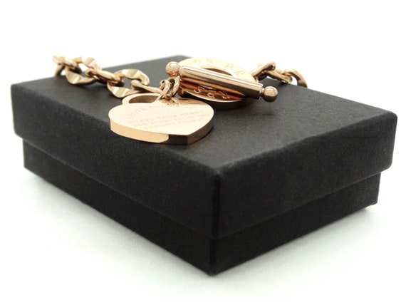 Details about Genuine rose gold plated solid link chain proverbs 4:23 bracelet black gift box Details about Genuine rose gold plated solid link chain proverbs 4:23 bracelet black gift box