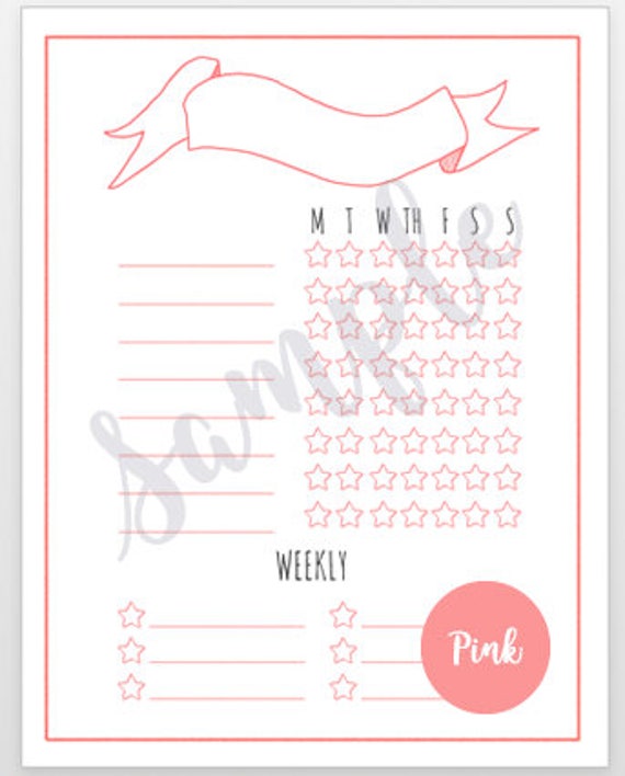 Girl Chore Chart Printable