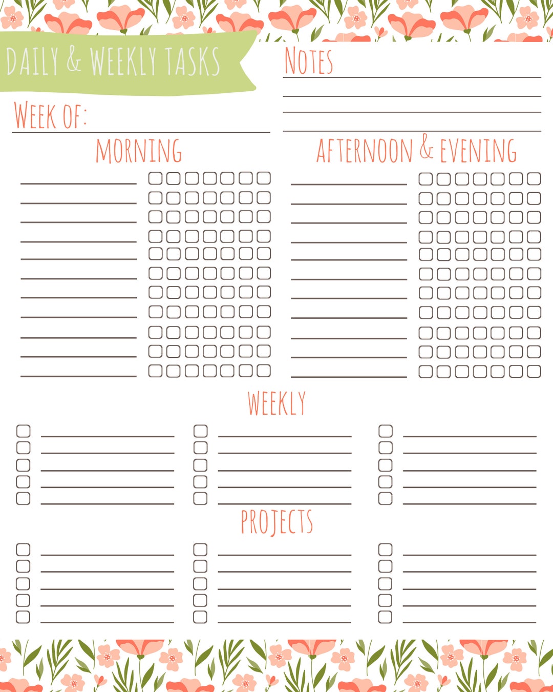 Household Checklist, Cute Cleaning List, Printable to Do List, Cleaning ...