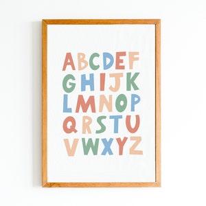 Home Decor Nursery ABC Wall Print / Neutral / ABCs / Boho /Minimalistic