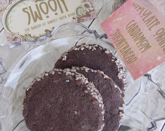 Chocolate Orange Cardamom Shortbread Cookie Gift Box ~ Chocolate Cookies ~ Chocolate Shortbread