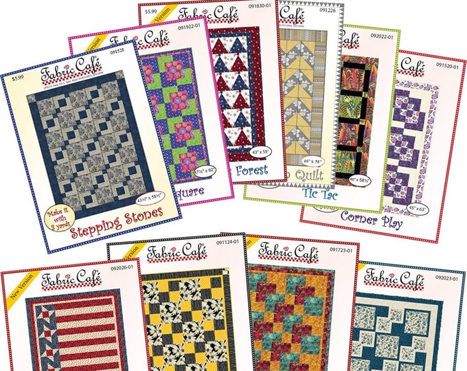 3 Yard Quilt Patterns by Fabric Cafe Etsy