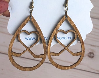 Hockey Earrings, Wooden Earrings, Sport Earrings