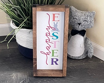 Happy Easter Wooden Shadow Box (FREE SHIPPING)