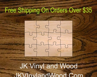 wooden puzzle pieces for crafts