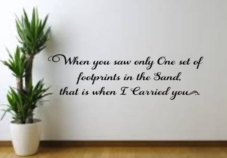 Footprints in the Sand Vinyl Decal Wall Decal Wall Sign Etsy