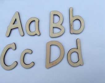 Laser Cut Wood Letters and Numbers, Multiple Sizes, Crafting Supplies, Alphabet, ABC's, Wall Decoration, Personalized Craft, Comic Font