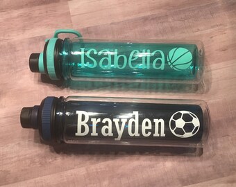 Custom Name Water Bottle, Personalized Water Bottle, Sports Bottle, Drink Your Water Bottle, Personalized Bottle, Double Wall Water Bottle