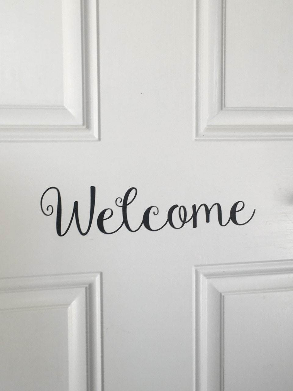 Welcome Door Vinyl Decal Front Door Decal Welcome Sign Welcome