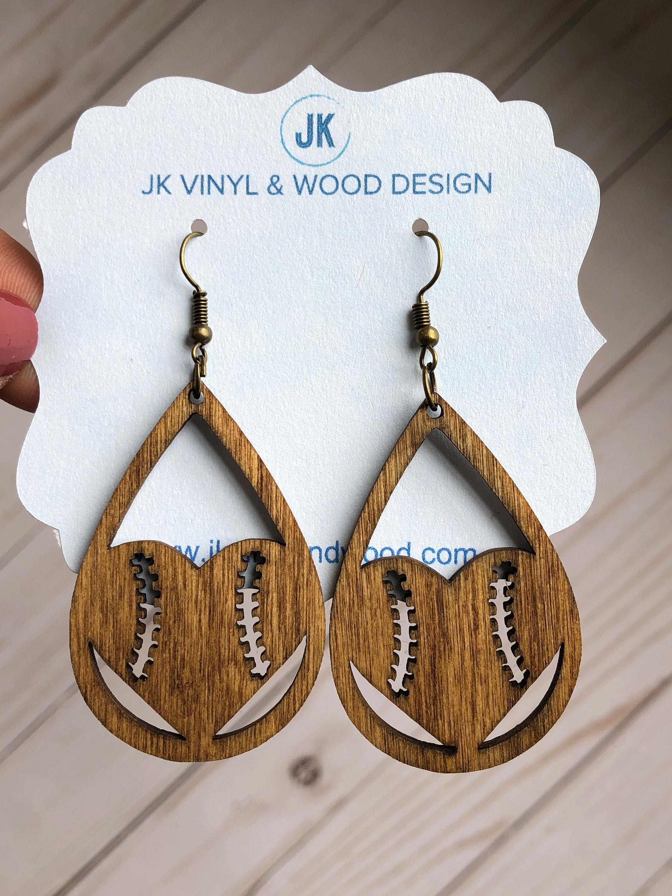 Baseball Earrings Wooden Earrings E116 Etsy