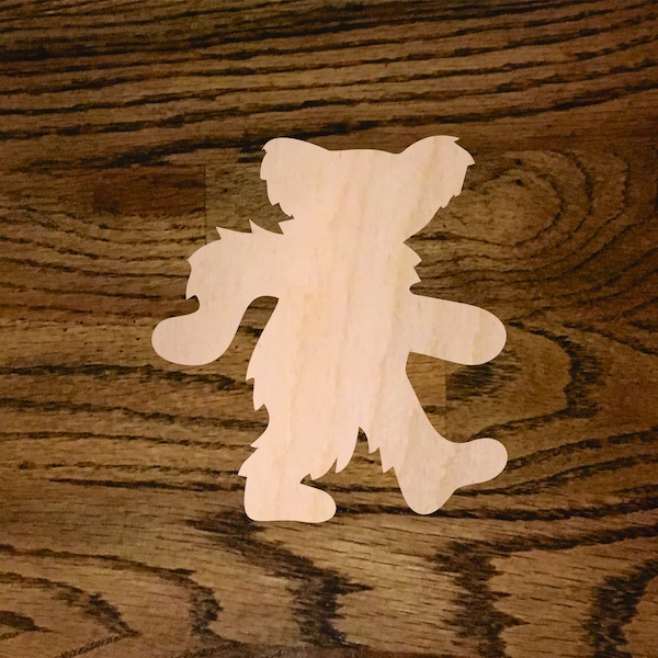 Grateful Dead Bear, Laser Cut Wood, Multiple Thickness, Sizes up to 4-5 Feet.  Unfinished Crafting Wood, Craft Supplies A523