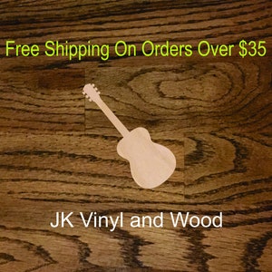 Guitar Wood Cutout, Music, Instrument, Laser Cut Wood, A079,